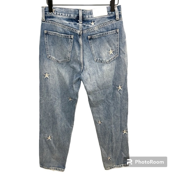 Pistola Embroidered Star Straight leg Jean size 27 EUC N0557 - Picture 2 of 9